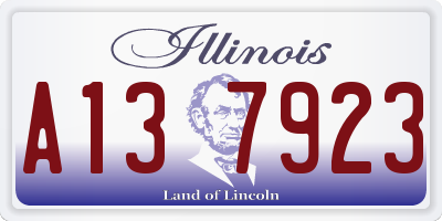IL license plate A137923