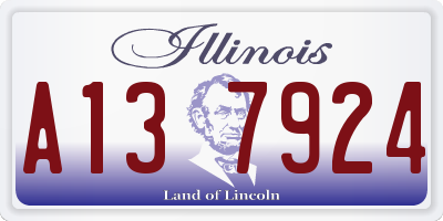 IL license plate A137924