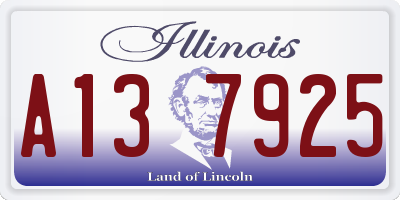 IL license plate A137925