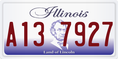 IL license plate A137927