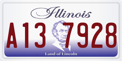 IL license plate A137928