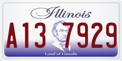 IL license plate A137929