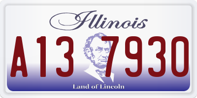 IL license plate A137930