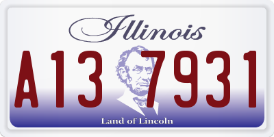 IL license plate A137931
