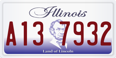 IL license plate A137932