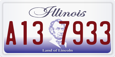 IL license plate A137933