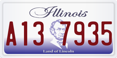 IL license plate A137935