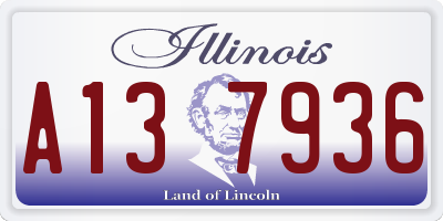 IL license plate A137936