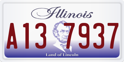 IL license plate A137937