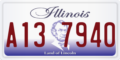 IL license plate A137940
