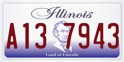 IL license plate A137943