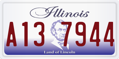 IL license plate A137944