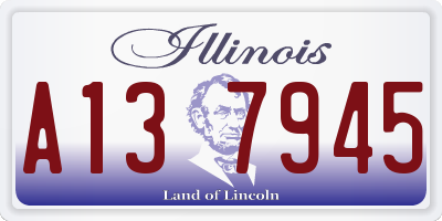 IL license plate A137945