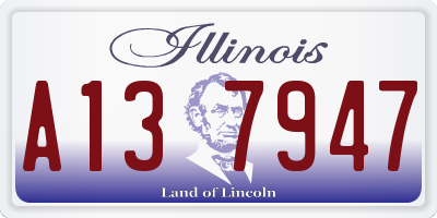 IL license plate A137947