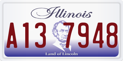 IL license plate A137948