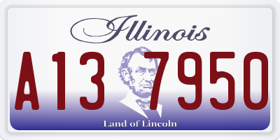 IL license plate A137950