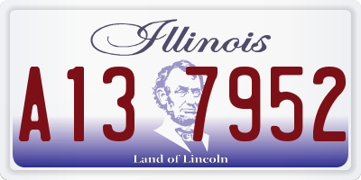 IL license plate A137952