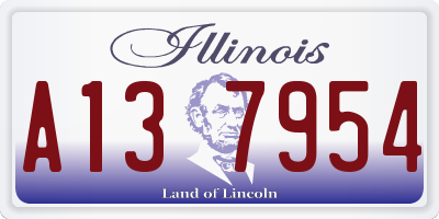 IL license plate A137954