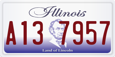 IL license plate A137957