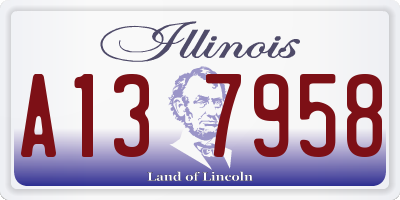 IL license plate A137958