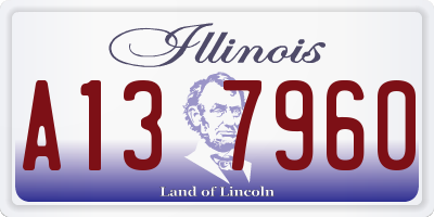 IL license plate A137960