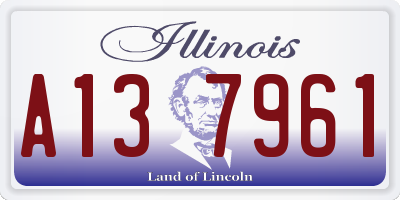 IL license plate A137961