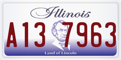 IL license plate A137963