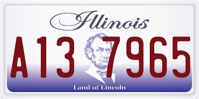 IL license plate A137965