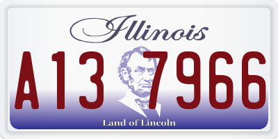 IL license plate A137966
