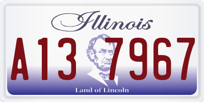 IL license plate A137967