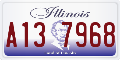 IL license plate A137968