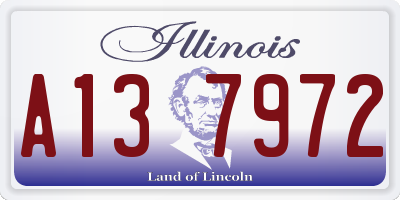IL license plate A137972