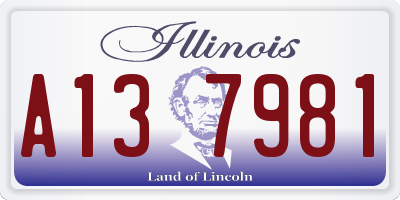 IL license plate A137981