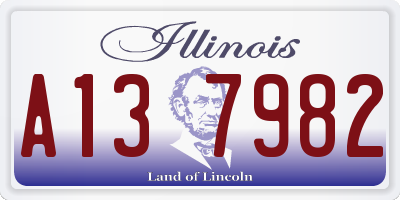 IL license plate A137982