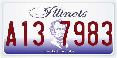 IL license plate A137983
