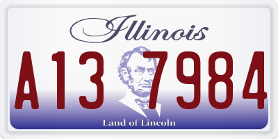 IL license plate A137984