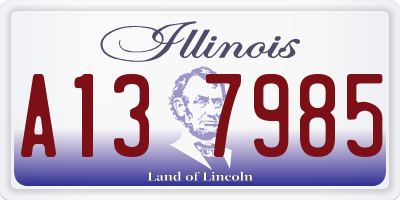 IL license plate A137985