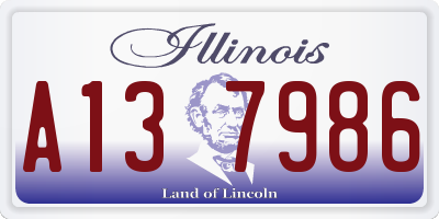 IL license plate A137986