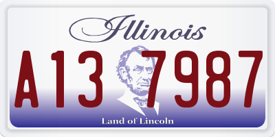 IL license plate A137987