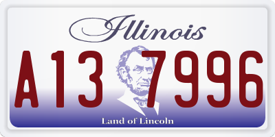 IL license plate A137996