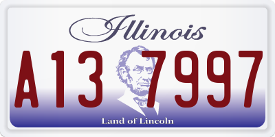 IL license plate A137997