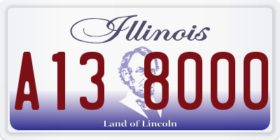 IL license plate A138000