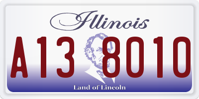 IL license plate A138010