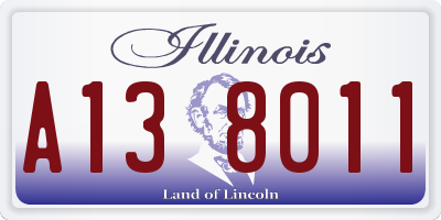 IL license plate A138011