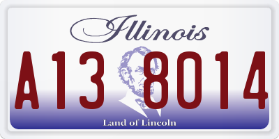 IL license plate A138014