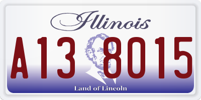 IL license plate A138015
