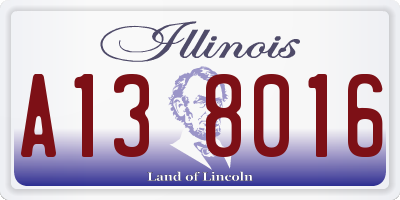IL license plate A138016
