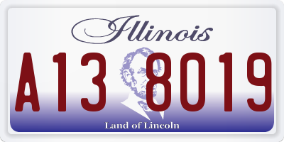 IL license plate A138019
