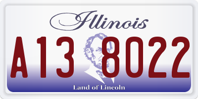 IL license plate A138022