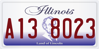 IL license plate A138023